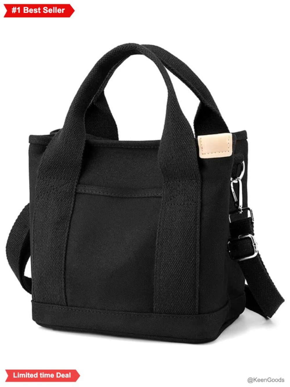 Canvas Tote Bag with Zipper Crossbody Shoulder Hobo Multiple Compartments
